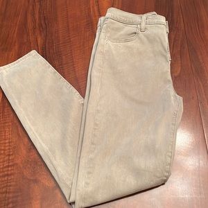 JBrand Alana High Rise Crop Silver Sage Pant.